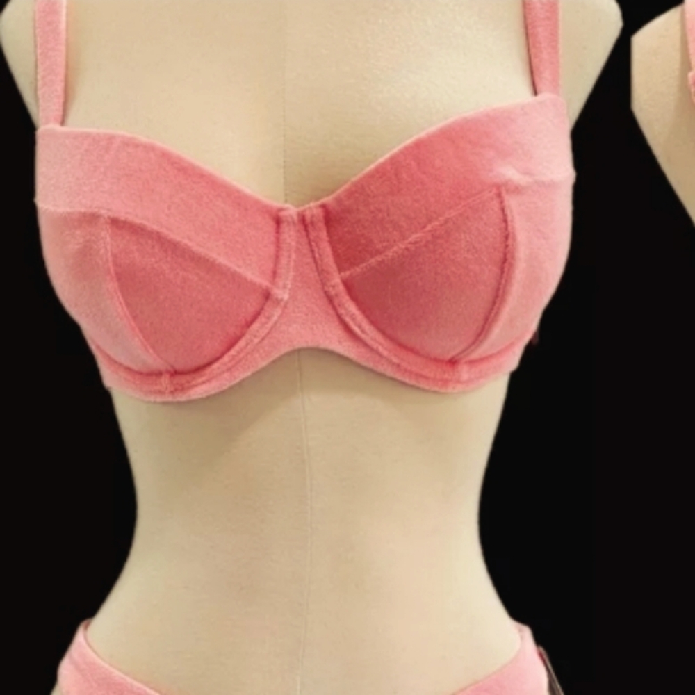 Victorias Secret Terry towel cloth pink bikini top